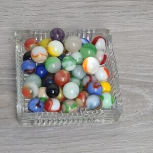Vintage Mixed Lot 42 Marbles Some Glow